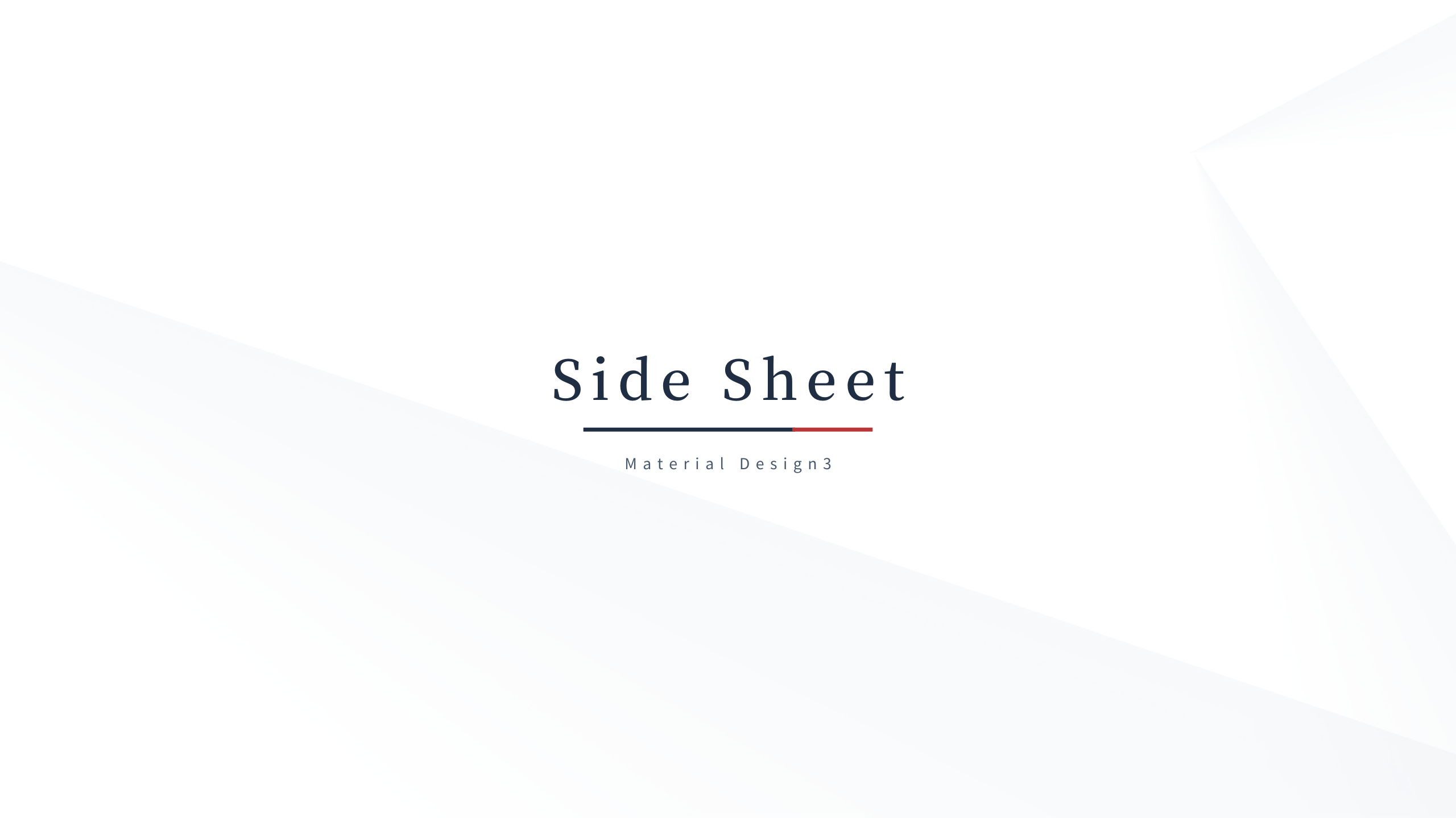 マテリアルデザイン3(Material Design3)シリーズ  Side Sheets